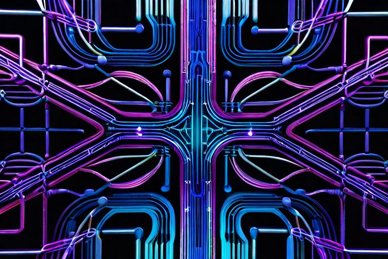 Abstract representation of neural connections and digital networks