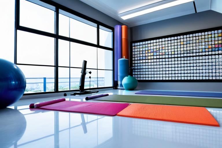 Modern laboratory researching yoga and nutrition
