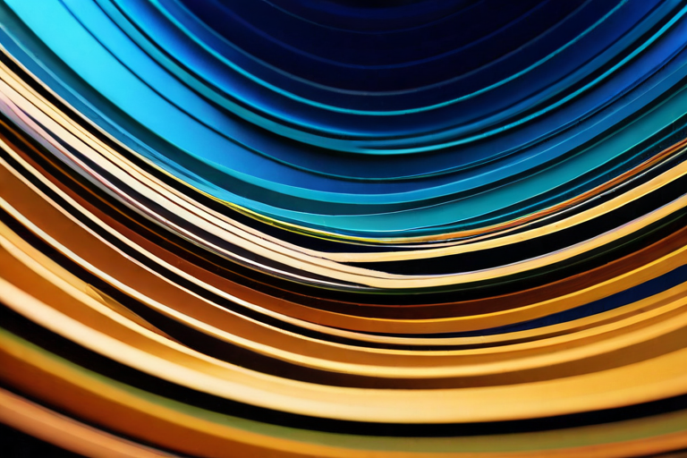 Abstract layers of consciousness visualization in gradient colors