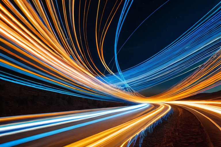 Abstract representation of creative energy flow and digital innovation