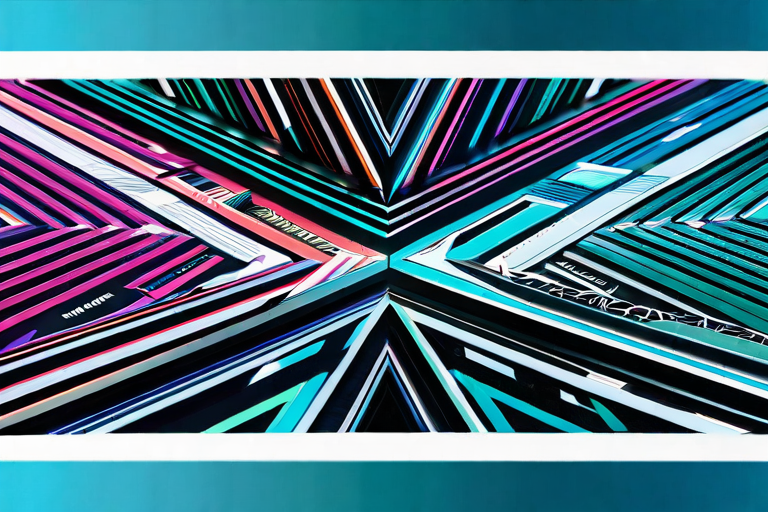 Abstract representation of ethical principles merging with technology