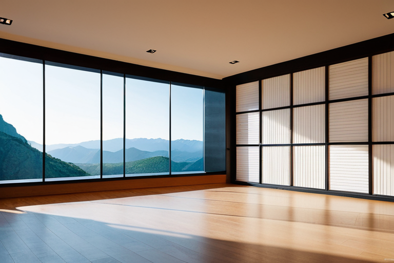 Architectural space demonstrating balanced light and shadow design