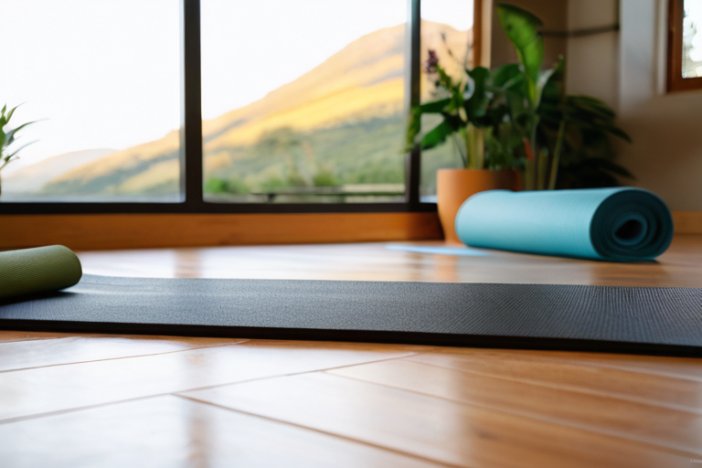 Peaceful meditation space with minimal technology presence