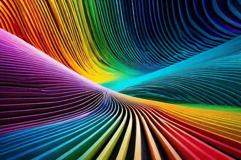 Abstract representation of mindful movement in flowing colors