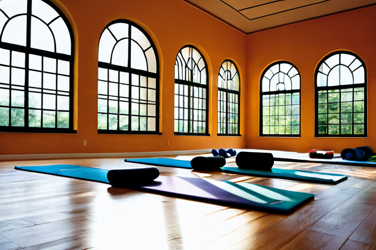 Yoga studio with optimal natural lighting