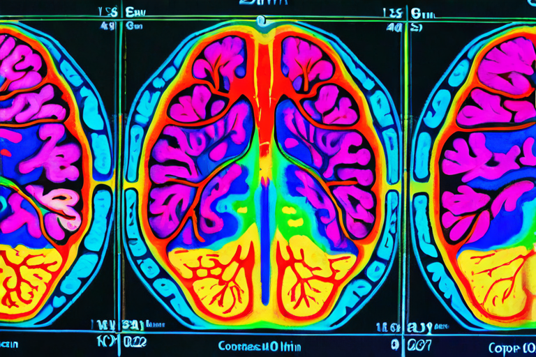 Brain scan showing neural activity during meditation