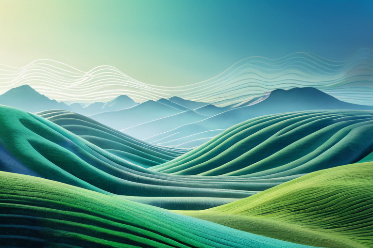 Abstract visualization of calm neural activity