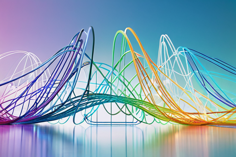 Abstract visualization of neural connections during yoga practice