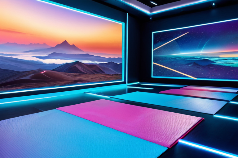 Future yoga technology concept