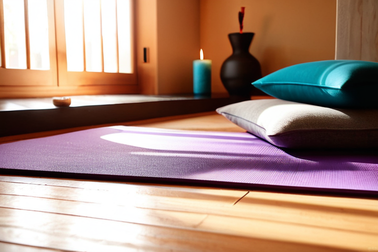 Modern wellness setting with yoga elements blending into daily life