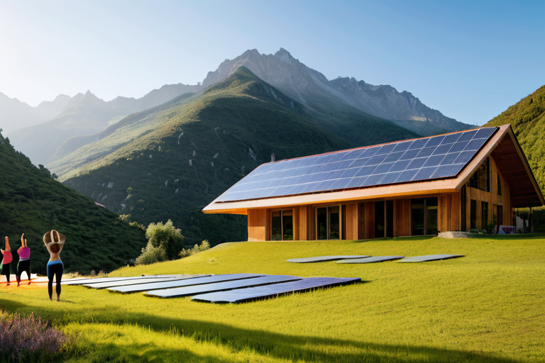 Sustainable yoga retreat in natural setting