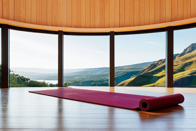 Yoga studio emphasizing acoustic design and silence