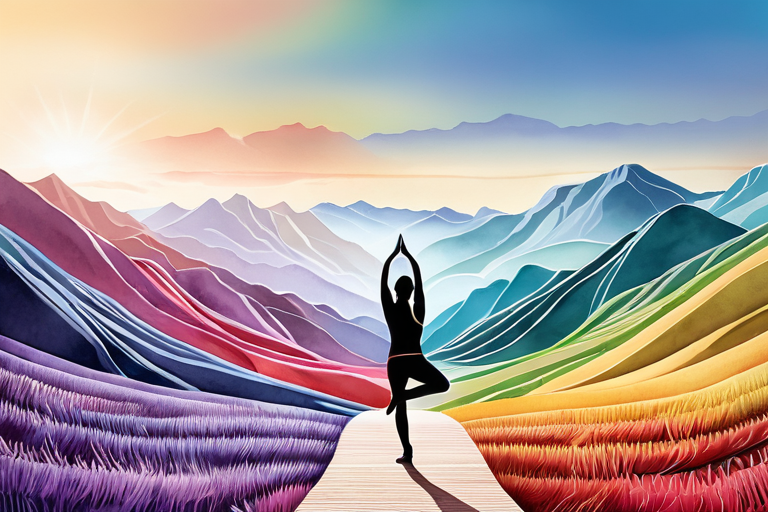 Abstract representation of yoga's therapeutic neural pathways