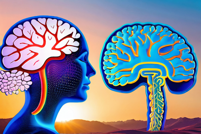 Therapeutic yoga session showing brain activity visualization