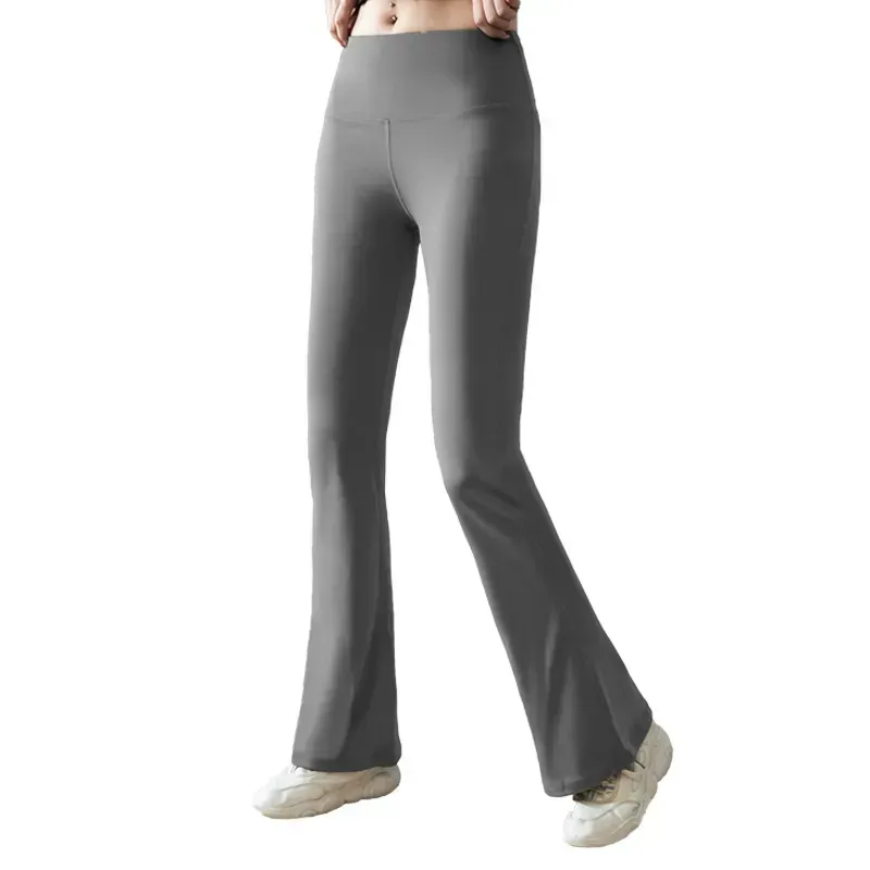 Casual sports yoga pants Women's leggings High elastic naked moisture absorption quick drying bell bottoms high waist anti-roll