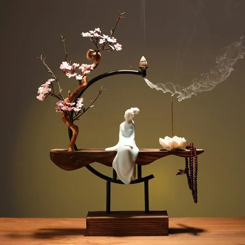 Fragrance Lamps Backflow Incense Burner Waterfall Holder Yoga Aroma Censer Ornament