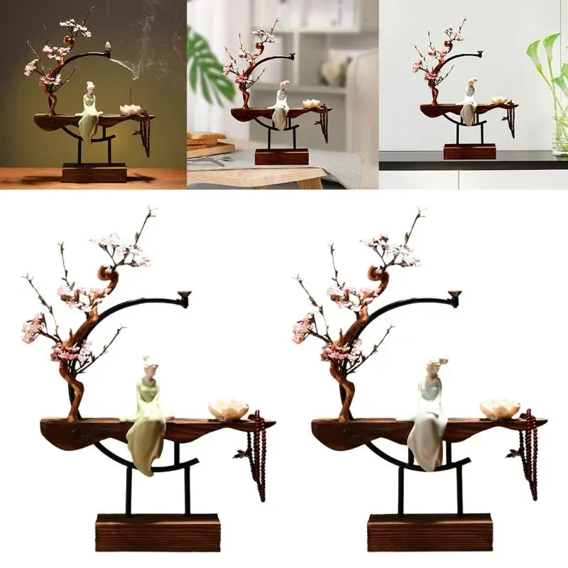 Fragrance Lamps Backflow Incense Burner Waterfall Holder Yoga Aroma Censer Ornament