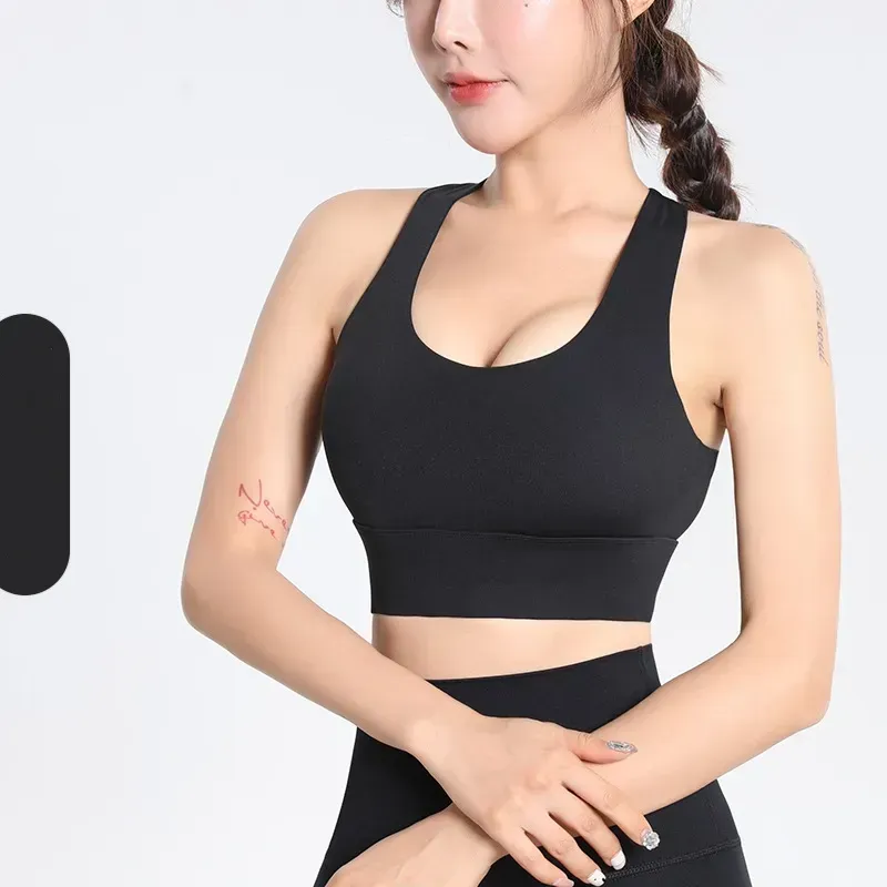 Sports underwear women's shock-resistant push-up high-strength yoga vest with chest pad fitness sexy back anti-sag bra