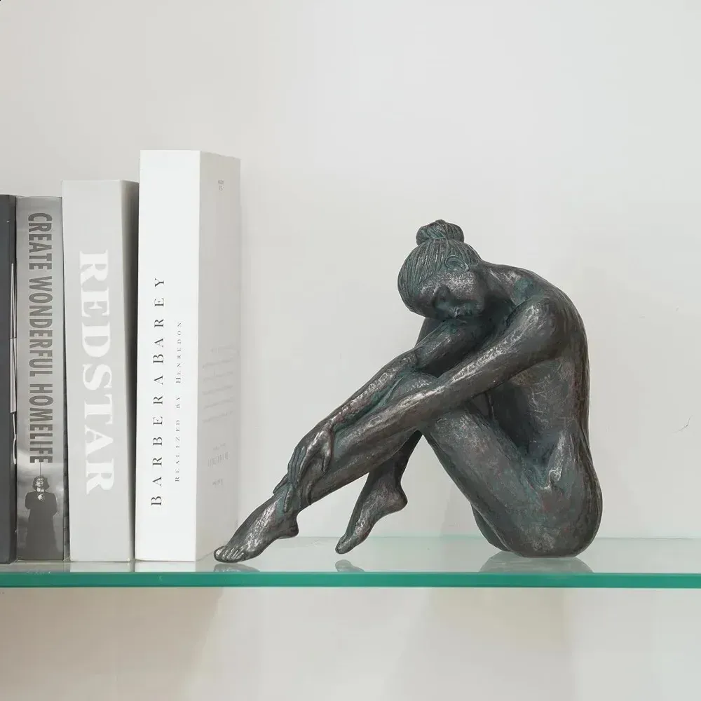 Yoga Dancer Statue Home Decoration - Resin Bronze Sculpture Modern Creative Home Garden Statue Handicrafts Art Ware Home