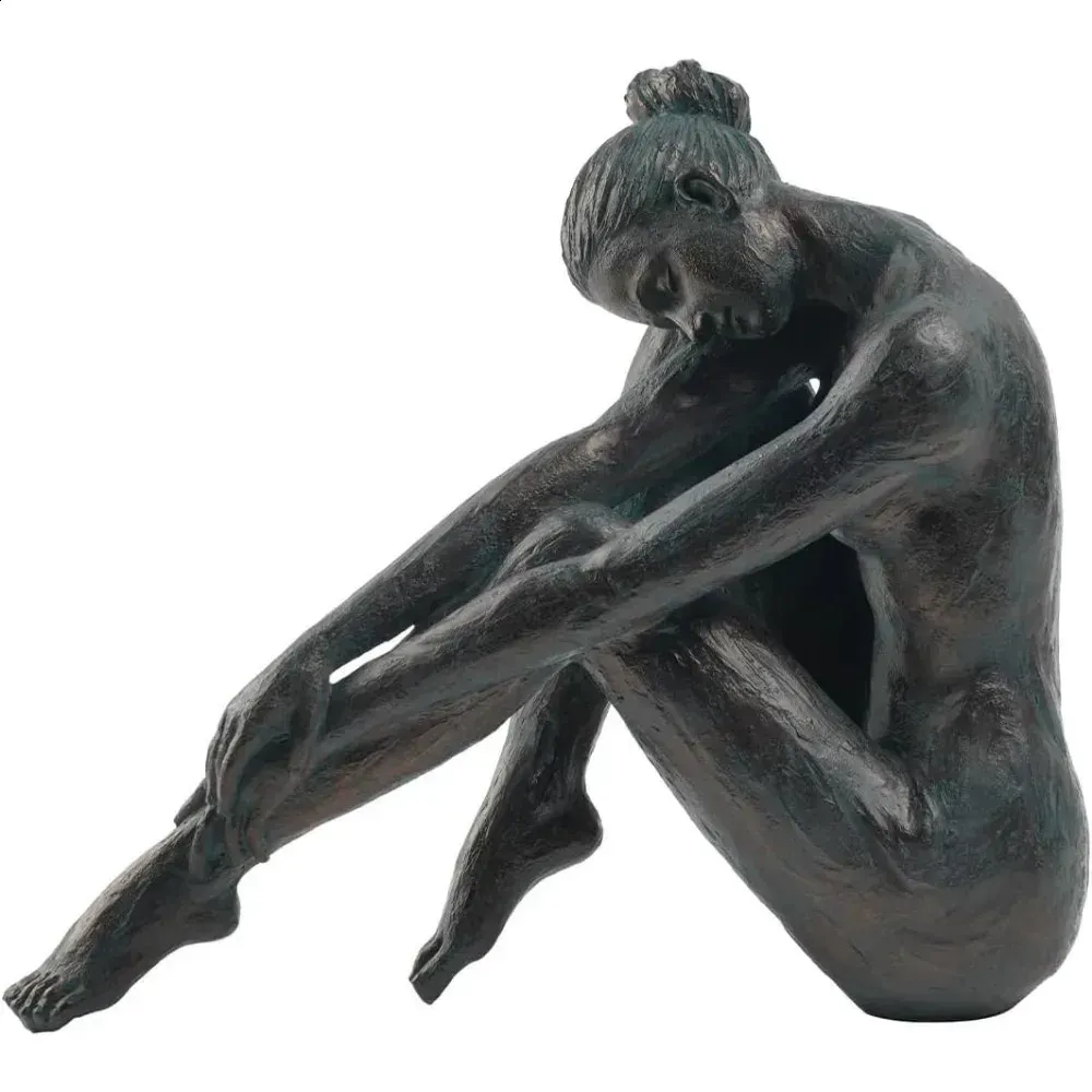 Yoga Dancer Statue Home Decoration - Resin Bronze Sculpture Modern Creative Home Garden Statue Handicrafts Art Ware Home