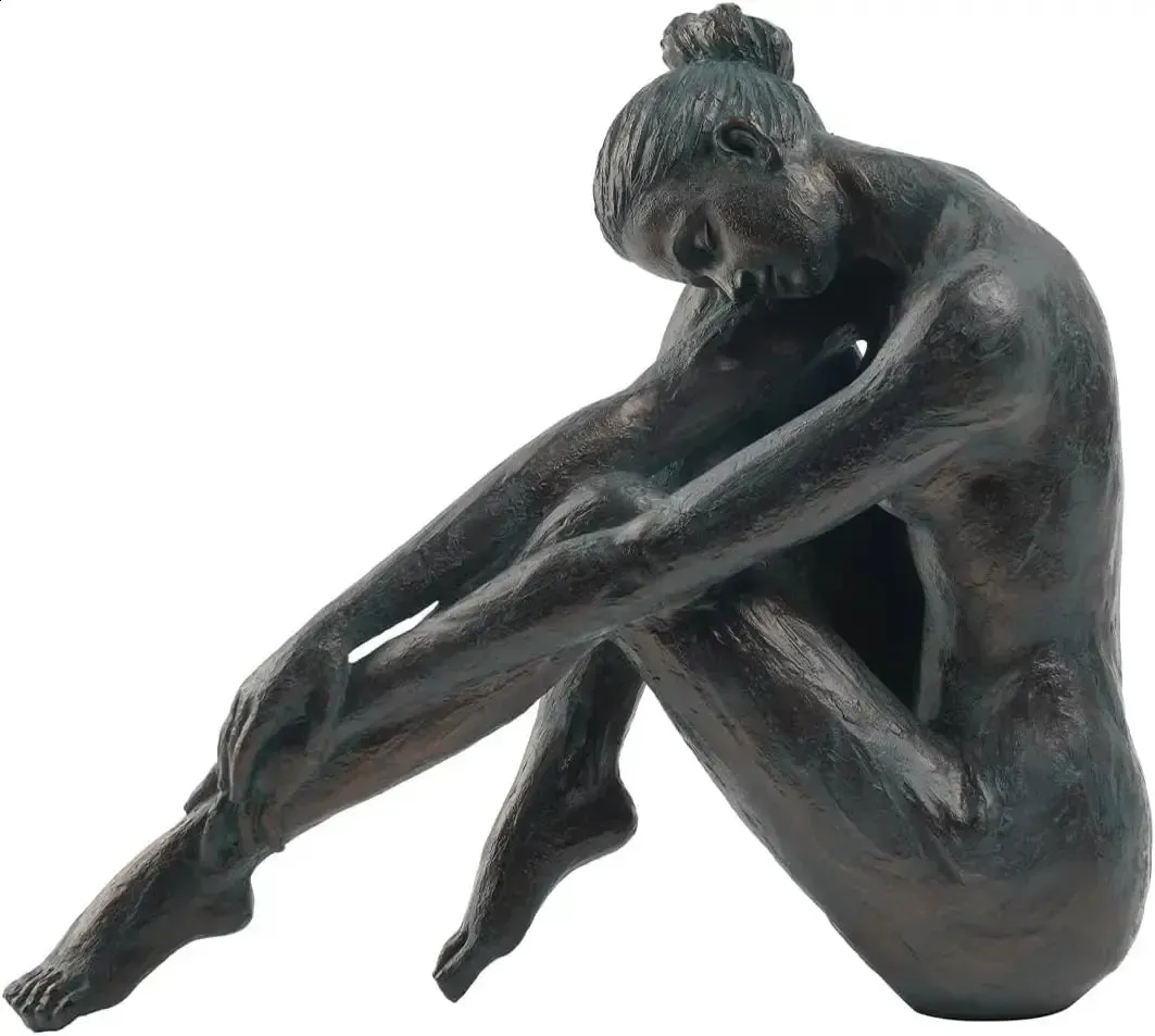 Yoga Dancer Statue Home Decoration - Resin Bronze Sculpture Modern Creative Home Garden Statue Handicrafts Art Ware Home